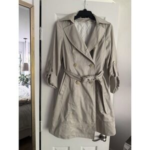 Comme Ca Ism Trench Coat In Beige with Liner Size M From Japan